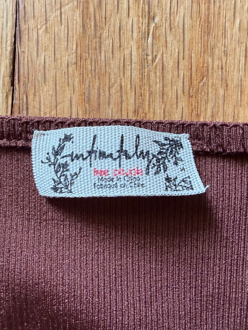 Free People Ribbed Brown Bodysuit with v neck Small - Picture 5 of 5